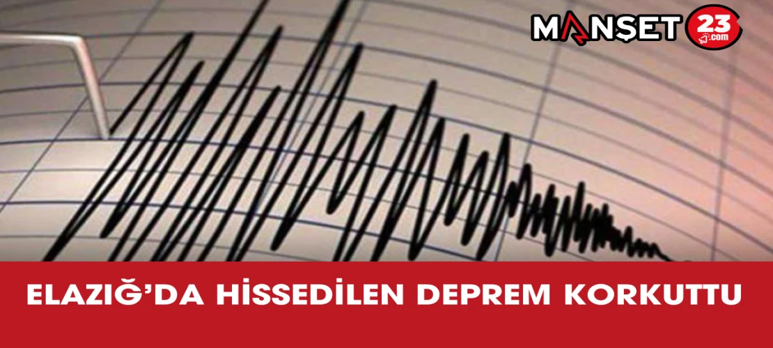 Elazığ’da Hissedilen Deprem Korkuttu