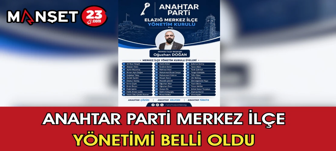 Anahtar Parti Merkez İlçe Yönetimi Belli Oldu