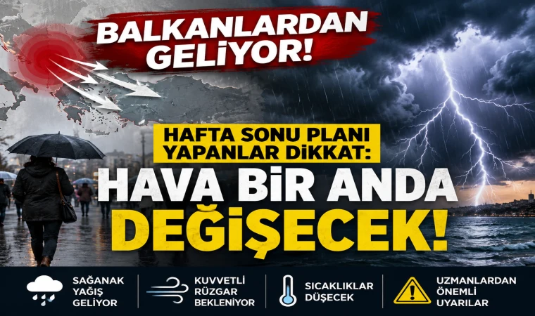 Balkanlardan Geliyor! Hafta Sonu Planı Yapanlar Dikkat: Hava Bir Anda Değişecek