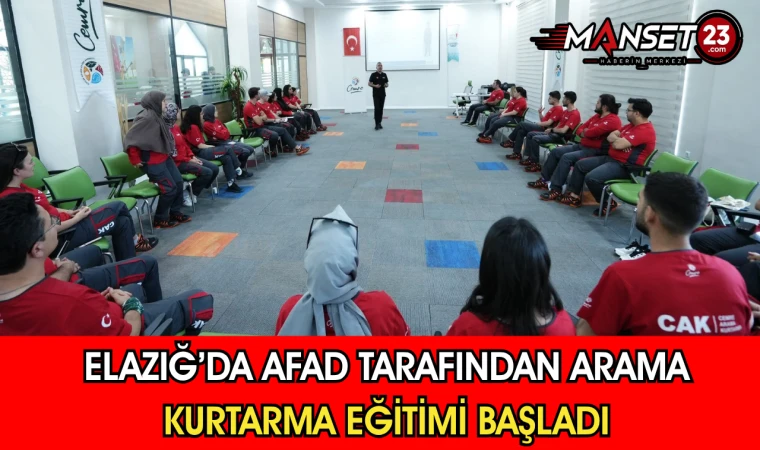 Elazığ’da AFAD Tarafından Arama Kurtarma Eğitimi Başladı