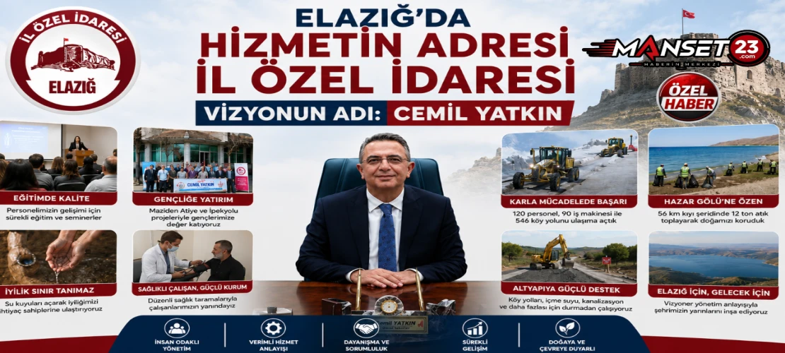 Elazığ’da Hizmetin Adresi: İl Özel İdaresi Vizyonun Adı: Cemil Yatkın