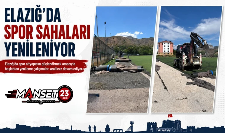 Elazığ’da Spor Sahaları Yenileniyor