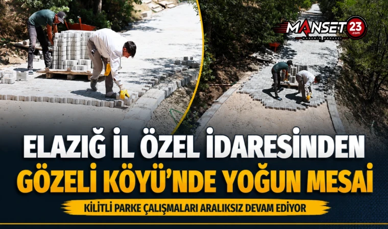 Elazığ İl Özel İdaresinden Gözeli Köyü'nde Yoğun Mesai