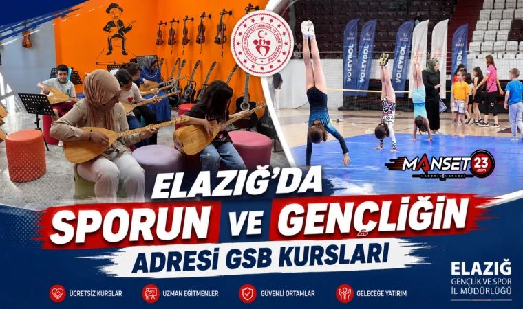 Elazığ'da Sporun ve Gençliğin Adresi GSB Kursları
