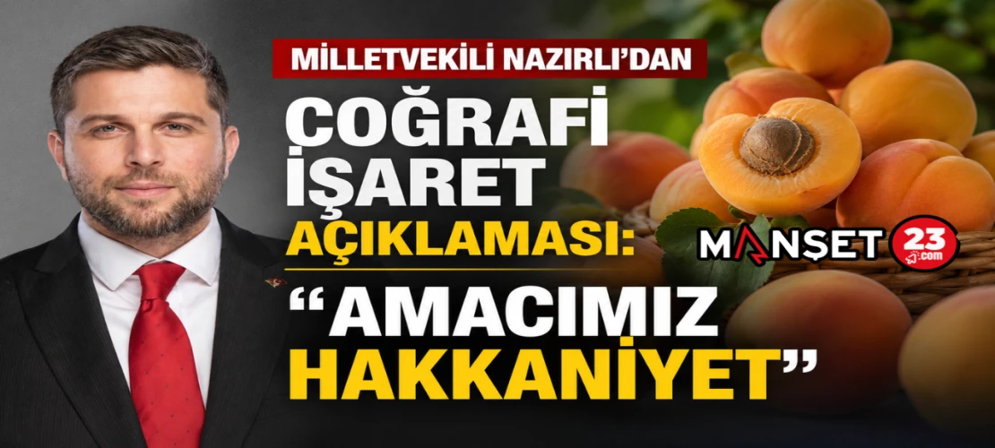 Milletvekili Nazırlı'dan Coğrafi İşaret Açıklaması: "Amacımız Hakkaniyet"