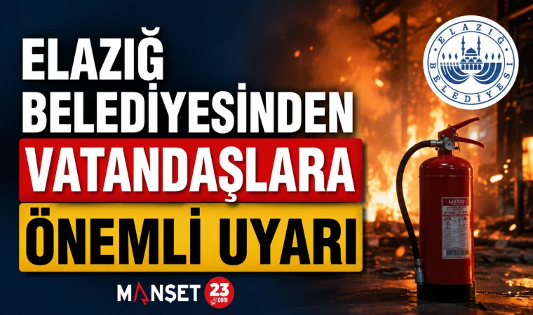 Elazığ Belediyesinden Vatandaşlara Önemli Uyarı