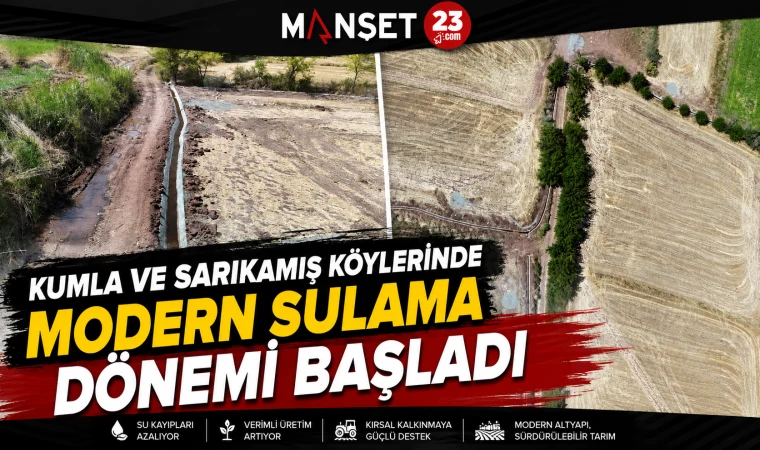 Kumla ve Sarıkamış Köylerinde Modern Sulama Dönemi Başladı