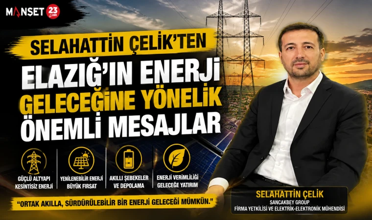 Selahattin Çelik’ten Elazığ’ın Enerji Geleceğine Yönelik Önemli Mesajlar