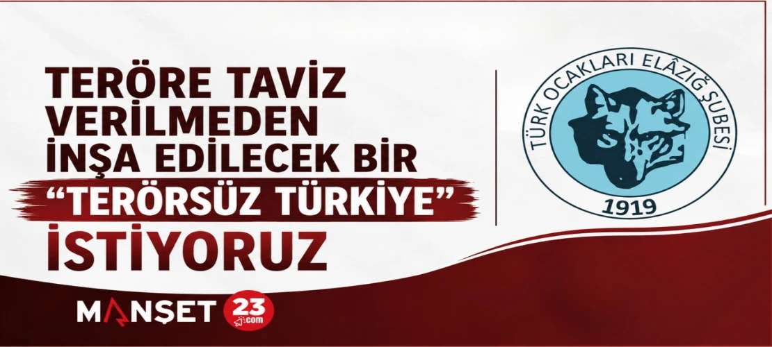 Teröre Taviz Verilmeden İnşa Edilecek Bir "Terörsüz Türkiye" İstiyoruz