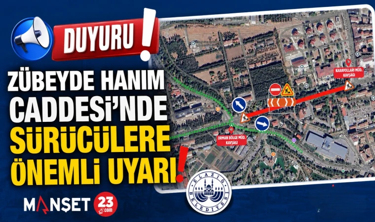 Zübeyde Hanım Caddesi'nde Sürücülere Önemli Uyarı