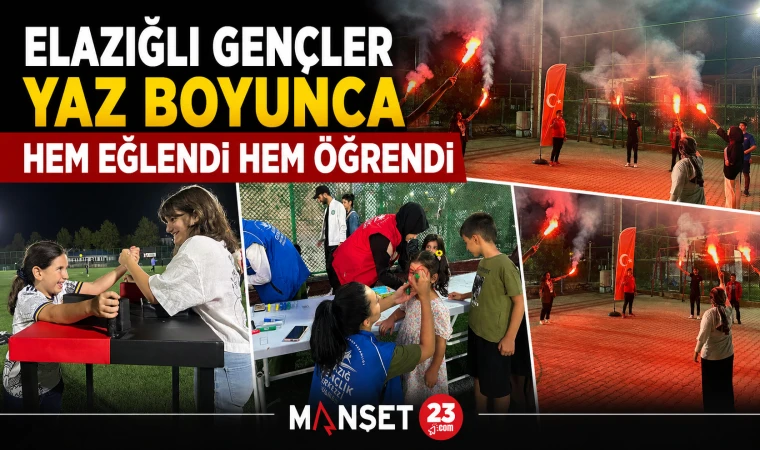 Elazığlı Gençler Yaz Boyunca Hem Eğlendi Hem Öğrendi