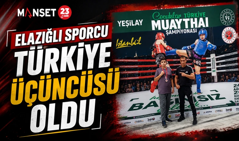 Elazığlı Sporcu Türkiye Üçüncüsü Oldu
