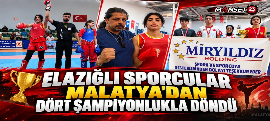 Elazığlı Sporcular Malatya’dan Dört Şampiyonlukla Döndü
