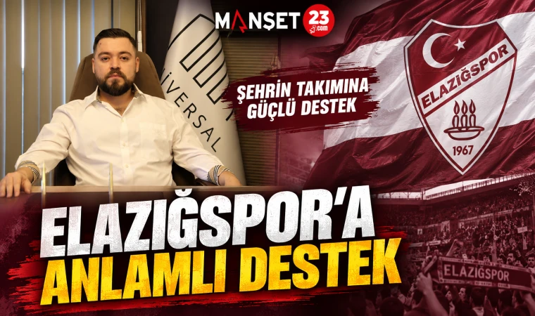 Elazığspor’a Anlamlı Destek