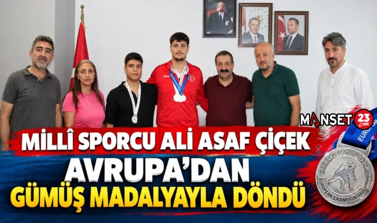 Millî Sporcu Ali Asaf Çiçek Avrupa’dan Gümüş Madalyayla Döndü