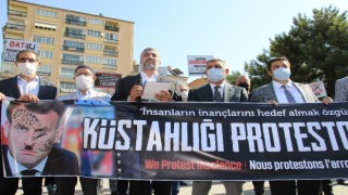 Elazığdan, Fransa Cumhurbaşkanı Macrona tepki