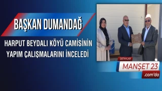 Başkan Dumandağ, Harput Beydalı Köyü Camisinin Yapım Çalışmalarını İnceledi