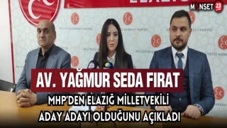 Av. Yağmur Seda Fırat MHP Elazığ Milletvekili Aday Adaylığını Açıkladı