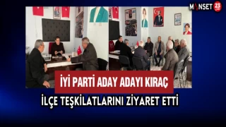 İYİ Parti Aday Adayı Kıraç İlçe Teşkilatlarını Ziyaret Etti