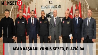 AFAD Başkanı Yunus Sezer, Elazığ’da