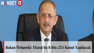 Bakan Özhaseki: Elazığ’da 8 Bin 253 Konut Yapılacak