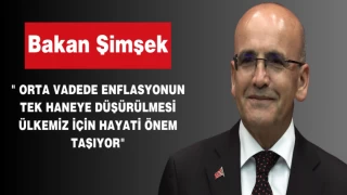 Bakan Şimşek " Orta Vadede Enflasyonun Tek Haneye Düşürülmesi Ülkemiz İçin Hayati Önem Taşıyor"