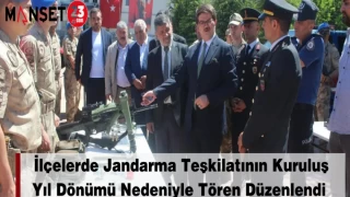 İlçelerde Jandarma Teşkilatının Kuruluş Yıl Dönümü Nedeniyle Tören Düzenlendi