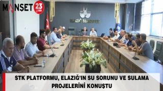 STK Platformu, Elazığ’ın Su Sorunu Ve Sulama Projelerini Konuştu
