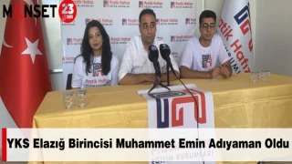 YKS Elazığ Birincisi Muhammet Emin Adıyaman Oldu