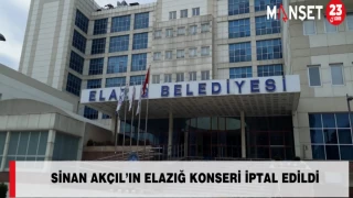 SİNAN AKÇIL'IN ELAZIĞ KONSERİ İPTAL EDİLDİ