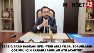 Elazığ Baro Başkanı Efe: “Yeni Adli Yılda, Sorunların Çözümü İçin Kararlı Adımlar Atılacaktır”