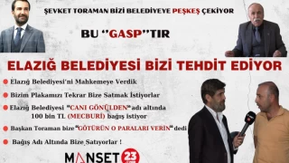ELAZIĞ BELEDİYESİ BİZİ TEHDİT EDİYOR.!