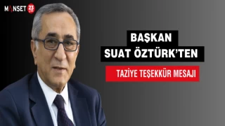 Başkan Suat Öztürk’ten Taziye Teşekkür Mesajı