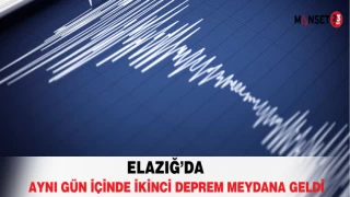 Elazığ'da Aynı Gün içinde İkinci Deprem Meydana Geldi