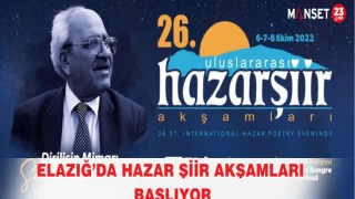 Elazığ’da Hazar Şiir Akşamları Başlıyor