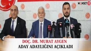 Doç. Dr. Murat Aygen Aday Adaylığını Açıkladı