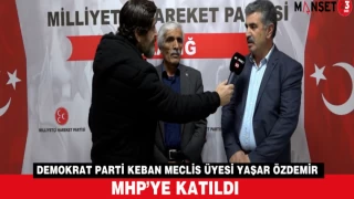 Demokrat Parti Keban Belediye Meclis Üyesi Yaşar Özdemir MHP’ye Katıldı
