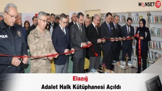 Elazığ Adalet Halk Kütüphanesi Açıldı