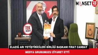 Elazığ Arı Yetiştiricileri Birliği Başkanı Fırat Canbay Medya Grubumuzu Ziyaret Etti