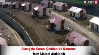 Elazığ’da Kurası Çekilen 52 Konutun İsim Listesi Açıklandı