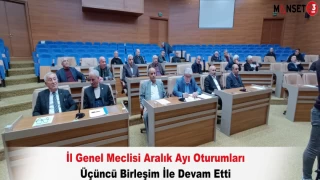 İl Genel Meclisi Aralık Ayı Oturumları Üçüncü Birleşim İle Devam Etti