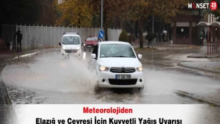 Meteorolojiden Elazığ ve Çevresi İçin Kuvvetli Yağış Uyarısı