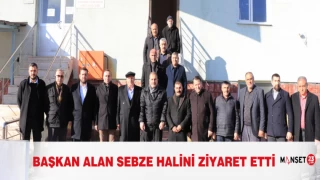 BAŞKAN ALAN SEBZE HALİNİ ZİYARET ETTİ