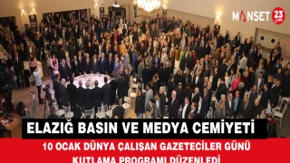 Elazığ Basın ve Medya Cemiyeti 10 Ocak Dünya Çalışan Gazeteciler Günü Kutlama Programı Düzenlendi