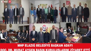 MHP ELAZIĞ BELEDİYE BAŞKAN ADAYI DOÇ. DR. MURAT AYGEN BASIN KURULUŞLARINI ZİYARET ETTİ