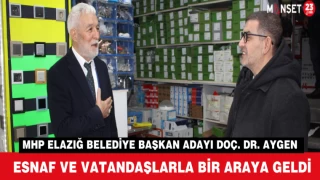 MHP Elazığ Belediye Başkan Adayı Doç. Dr. Murat Aygen Esnaf ve Vatandaşlarla Bir Araya Geldi