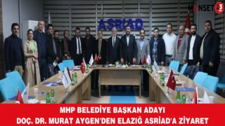 MHP Belediye Başkan Adayı Doç. Dr. Murat Aygen'den Elazığ ASRİAD'a Ziyaret