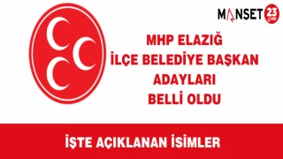 MHP Elazığ İlçe Belediye Başkan Adayları Belli Oldu