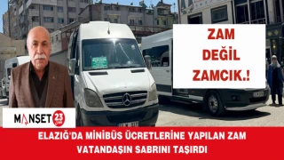 Elazığ'da Minibüs Ücretlerine Yapılan Zam Vatandaşın Sabrını Taşırdı