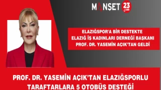 Prof. Dr. Yasemin Açık’tan Elazığsporlu Taraftarlara 5 Otobüs Desteği